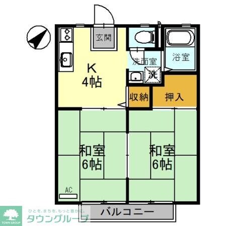 嵐山ハイツの物件間取画像